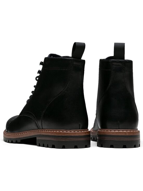 Men\'s Black Boots Premium Leather Cap Toe Casual Boots Chukka Dress Boots